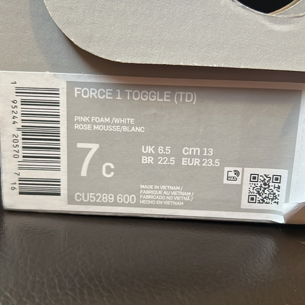 Selling Force 1 Toggle ( Pink Foam White ) Size : 7C NIKE - Picture 6 of 6